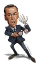 Cartoon: Ray Milland - The Man with the X (small) by Ian Baker tagged ray,milland,ian,baker,cartoonist,cartoon,caricature,illustration,drawing,spoof,parody,actor,star,movies,tv,films,hollywood,welsh,wales,the,man,with,eyes,gogs,specs,sci,fi,horror,thriller,science