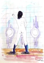 Cartoon: Halt! (small) by Zlatko Iv tagged feminism,gender,kunst,circus,love,danke,special,selfie,facebook,instagram,toalet,balkan,heritage