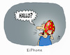 Cartoon: EiPhone (small) by Lo Graf von Blickensdorf tagged mobilphone,ostern,eiphone,iphone,ei,mann,wortspiel,karikatur,lo,graf,cartoon,telefonieren,hallo,osterei