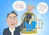 Cartoon: Elon Frees the Bird (small) by NEM0 tagged ua,usa,elon,musk,twitter,twit,bird,free,speech,open,cage,censorship,shadowban,ban,safe,space,nemo,nem0