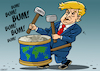 Cartoon: The drummer (small) by Enrico Bertuccioli tagged trump,donaldtrump,tariffs,protectivetariffs,exporttariffs,importtariffs,trade,unitedstates,economy,money,business,capitalism,inflation,recession,newworldorder,finance,political,politicalcartoon,editorialcartoon