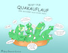 Cartoon: Quakauflauf (small) by a-b-c tagged frosch,frösche,liebe,rezept,kochen,küche,kermit,muppet,show,teich,teig,quaken,quark,quarkauflauf,auflauf,froschart,amphibien