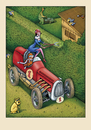 Cartoon: Retro-Style (small) by kurtu tagged nostalgie,alt,garten,fahrzeug,gartenarbeit