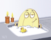 Cartoon: ... (small) by Tobias Wieland tagged teller,spüle,bad,entspannung,kerzen,wanne,wellness